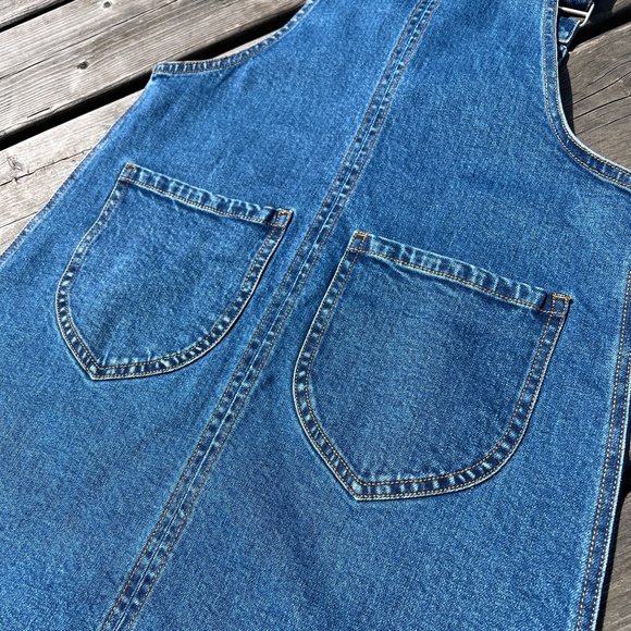BNWT Frank And Oak Denim Pinafore Dress XS - Picture 3 of 7